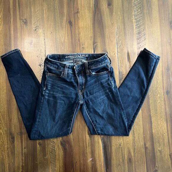 American Eagle Outfitters Jegging Dark Wash Jeans, Women's Size 0 - Picture 1 of 8